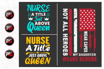 Nurses lettering svg design bundle.