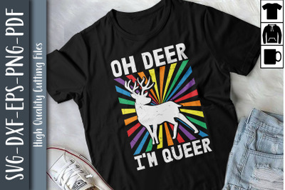 Funny LGBT Gift Oh Deer I&#039;m Queer