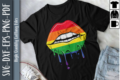 Vampire Lips Bi-sexual Pride Gift