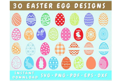 Easter Eggs SVG Bundle&2C; Easter Eggs Cut Files for Cricut&2C; Silhouette