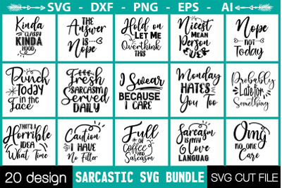 Sarcastic SVG Bundle vol-1