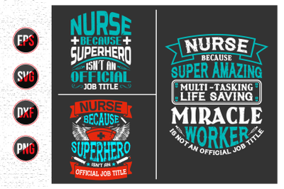 Nurse Lettering Quotes Design bundle.