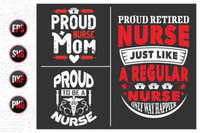 Nurses lettering svg design bundle.