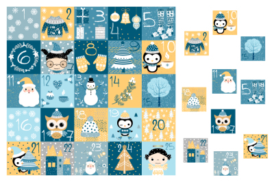 Christmas advent calendar, Christmas countdown calendar, Diy advent cards, Advent numbers
