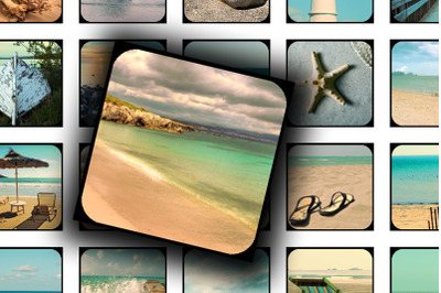 Digital Collage Sheet - Vintage Beach