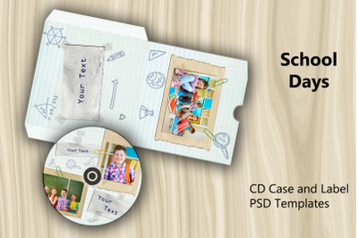PSD Templates CD Cases and Label - School Days