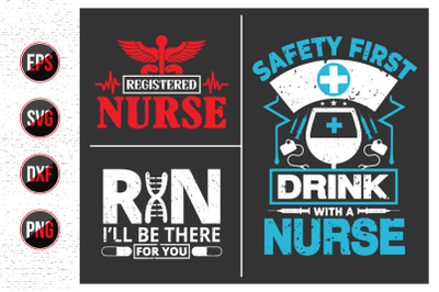 Nurses lettering svg design bundle.