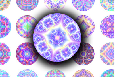 Digital Collage Sheet - Astral Mandalas