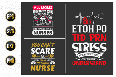 Nurses lettering svg design bundle.