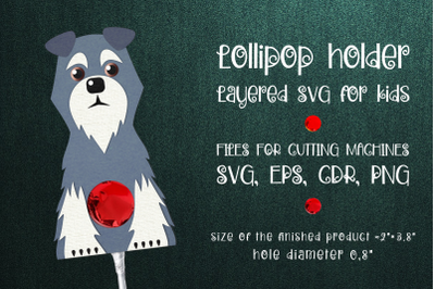 Schnauzer Dog Lollipop Holder Template