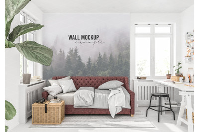 Wall mockup&2C; Wall paper mockup