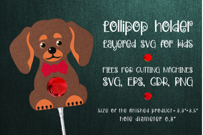 Dachshund Lollipop Holder Template