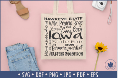 State of Iowa Cut File | Square Typography