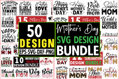 Mother&#039;s Day 50 Design Bundle