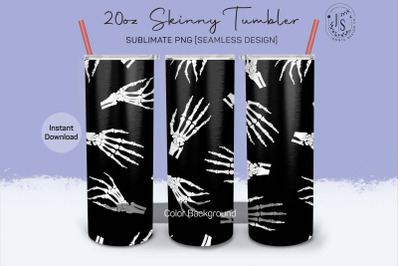 Skeleton Hand 20oz Tumbler Sublimation Wraps
