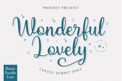 Wonderful Lovely - a Romantic Script Font