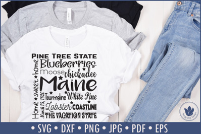 State of Maine Cut File | Square Typography