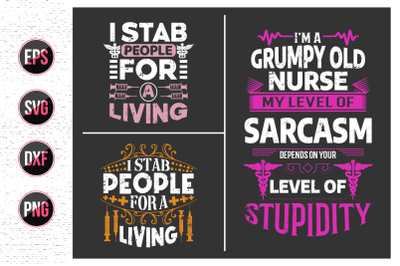 Nurse typographic slogan design&2C; Nurses quotes svg bundle.