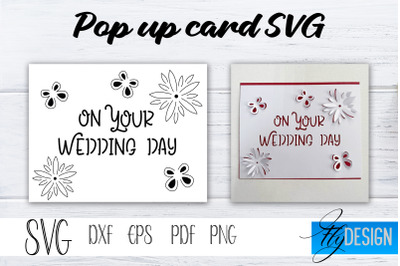 On your wedding day  Pop Up Card SVG&2C; Pop-Up Greeting Card&2C; Cricut Pop