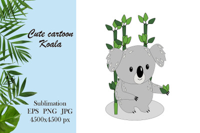 Cute cartoon animal - Koala sublimation