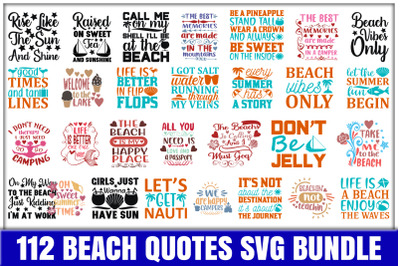 Beach Quotes, summer quotes Svg Cut Files Bundle
