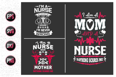 Nurse typographic slogan design&2C; Nurses quotes svg bundle.