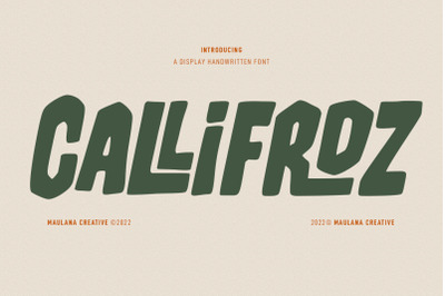 Callifroz Display Handwritten Font