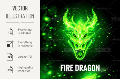 Fire Head of Dragon