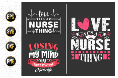 Nurses lettering svg design bundle.