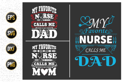 Nurse Dad Quotes SVG Design.
