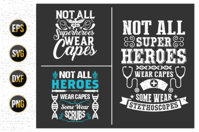 Nurses lettering svg design bundle.