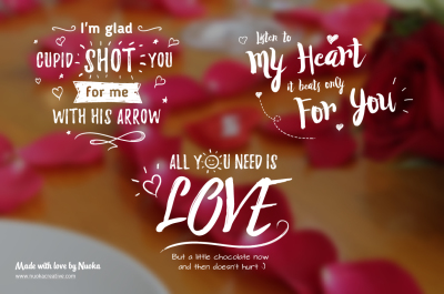 5 Greeting overlays - Words of Love