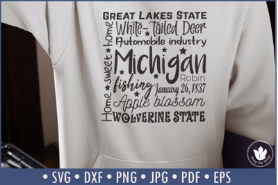 State of Michigan Cut File | Square Typography
