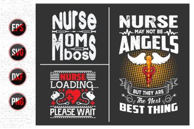 Nurses lettering svg design bundle.