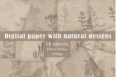 Digital paper with natural designs