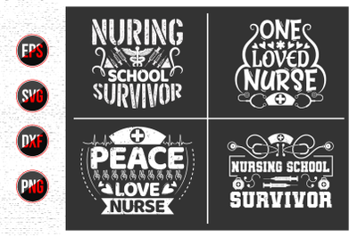 Nurse typographic slogan design&2C; Nurses quotes svg bundle.