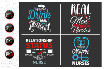 Nurse typographic slogan design, Nurses quotes svg bundle.