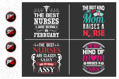 Nurse typographic slogan design&2C; Nurses quotes svg bundle.