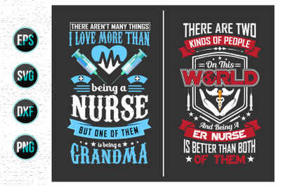 Nurses lettering svg design bundle.