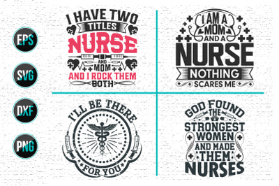 Nurse typographic slogan design&2C; Nurses quotes svg bundle.