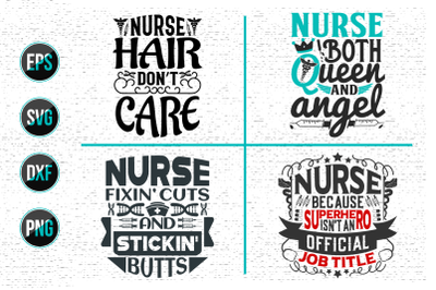 Nurse typographic slogan design&2C; Nurses quotes svg bundle.