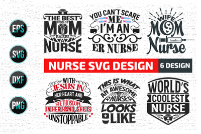 Nurse typographic slogan design&2C; Nurses quotes svg bundle.