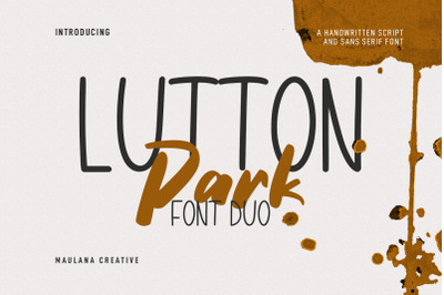 Lutton Park Script Sans Font Duo