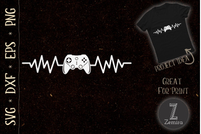 Gamer Heartbeat, Game Lover SVG