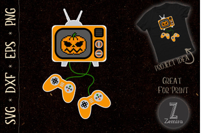 Video Pumpkin Game SVG