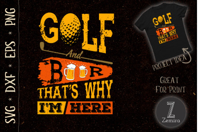 Golf and Beer Joke SVG