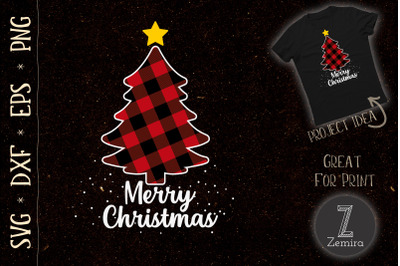 Buffalo Plaid Christmas Tree SVG