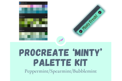 Procreate Mint Palette Set X 3 Swatches