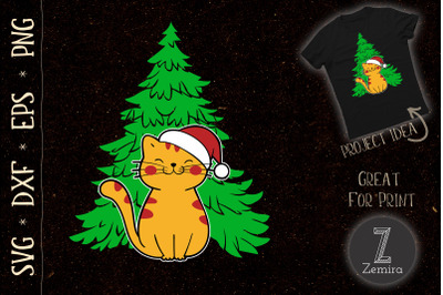 CAT Christmas Tree Lights Pajama