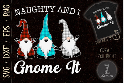 Funny Christmas Buffalo Plaid Gnomes